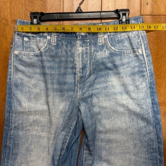 Mila Rosabella Womens Denim Print Pull On Wide Leg Sweatpants Size L Casual NWT - Picture 8 of 14